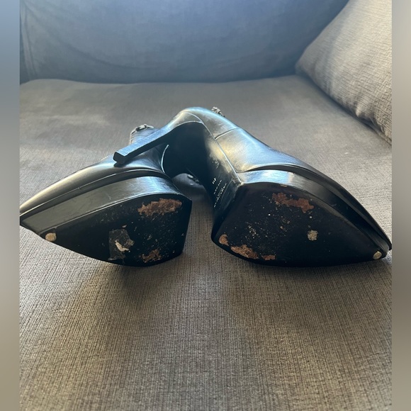 YSL Saint Laurent Black Platform Chain Heel Pumps - Picture 2 of 8